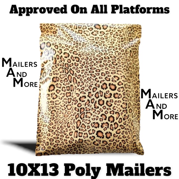 25 10X13 Poly Mailers Leopard PRICE IS FIRM - Picture 6 of 13